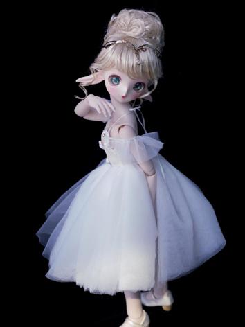 BJD Clothes White Ballet Dress Suit for MSD/MDD Size Ball-jointed Doll