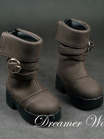 BJD Shoes Brown Boots for MSD/SD Size Ball-jointed Doll