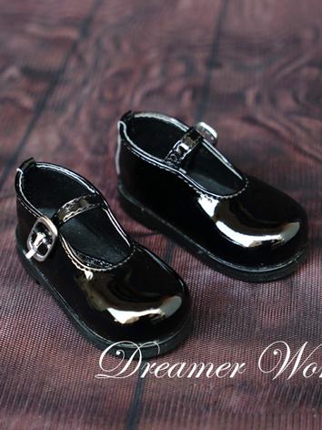 BJD Shoes Black Buckle Shoes for MSD Size Ball-jointed Doll