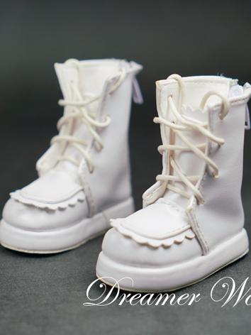 BJD Shoes White/White&Pink Cute Boots for MSD Size Ball-jointed Doll