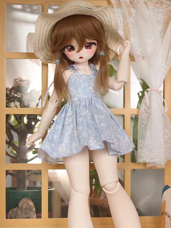 BJD Clothes Girl Blue Dress for MSD Size Ball-jointed Doll