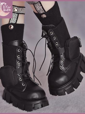 BJD Shoes White/White&Black/Black Cute Boots for YOSD/MSD/SD Size Ball-jointed Doll