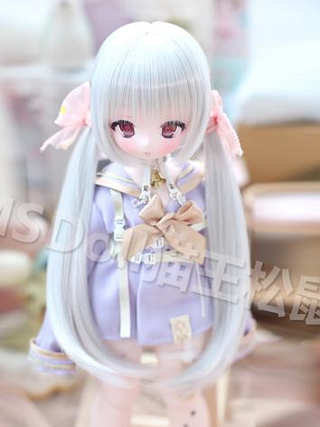 BJD Wig Silver/Golden Hair Double Ponytail for SD/MSD/YOSD Size Ball-jointed Doll
