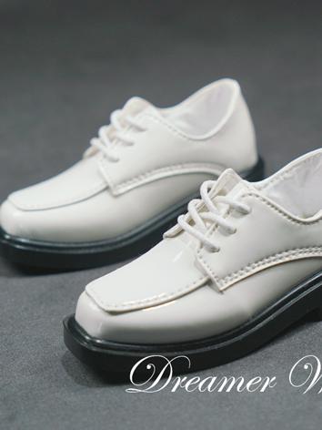 BJD Shoes Boy White/Brown/Black Leather Shoes for MSD/SD/70CM Ball-jointed Doll