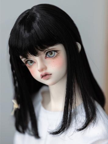 BJD Wig Long Straight Braids Hair with Bangs for SD/MSD/YOSD Size Ball-jointed Doll