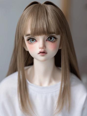 BJD Wig Long Straight with Bangs Hair for SD/MSD/YOSD Size Ball-jointed Doll