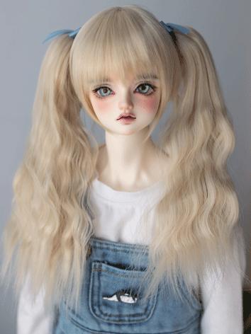 BJD Wig Double Braids Long Curly Hair for SD Size Ball-jointed Doll