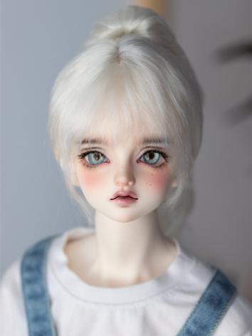 BJD Wig Ponytail Long Curly Hair for MSD Size Ball-jointed Doll