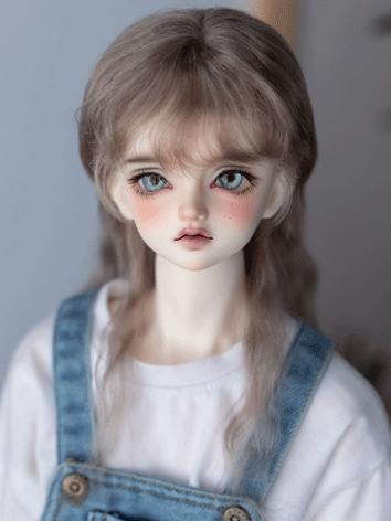 BJD Wig Long Wolf Tail Curly Hair for MSD Size Ball-jointed Doll