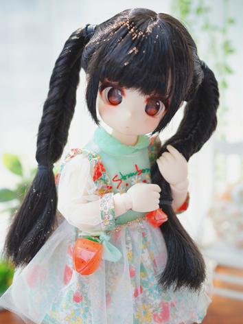 BJD Wig Two Braids Long Hair for YOSD/MSD/SD Size Ball-jointed Doll