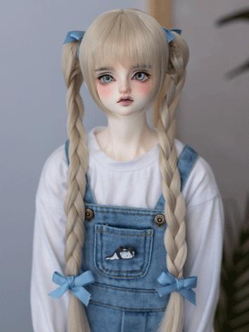 BJD Wig Two Braids Long Hair for SD Size Ball-jointed Doll