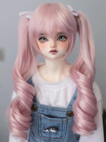 BJD Wig Double Ponytail Long Curly Hair for SD Size Ball-jointed Doll