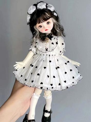 BJD Clothes Polka Dots Sweet Dress for YOSD Size Ball Jointed Doll