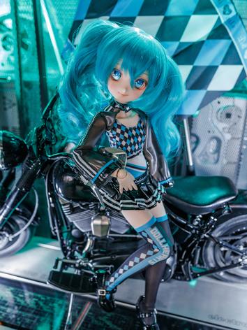 BJD Clothes Racing Girl Jumpsuit Coat Skirt Suit for MSD MDD Size Ball Jointed Doll