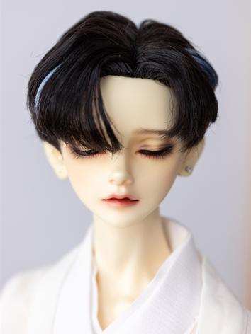 BJD Wig Highlights Style Short Side Parting Hair for SD Size Ball Jointed Doll