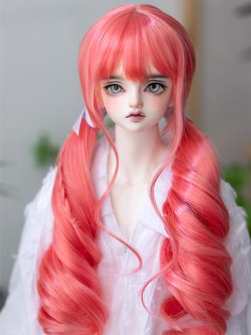 BJD Wig Bunches Long Curly ...