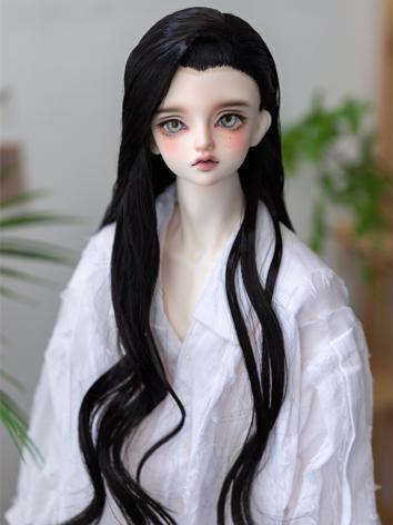 BJD Wig Single Side Milk Silk Style Curly Hair for SD Size Ball Jointed Doll