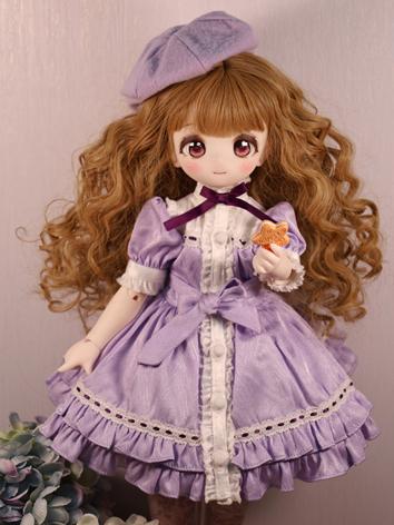BJD Clothes Purple Dress Suit for MSD MDD Size Ball Jointed Doll