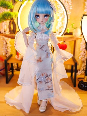 BJD Clothes Dress Cheongsam Suit for MSD MDD Size Ball Jointed Doll