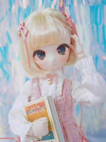 BJD Wig Straight Short Hair Two Dimensional for YOSD MSD SD Size Ball Jointed Doll