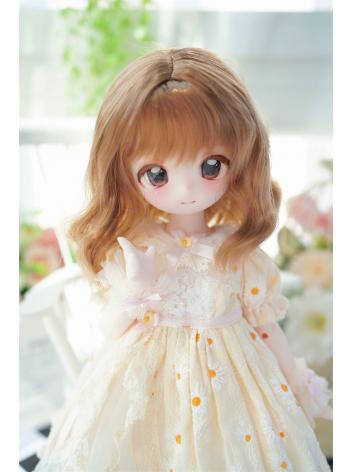 BJD Wig Milk Silk in Long Curly Hair for SD DD MDD Size Ball Jointed Doll