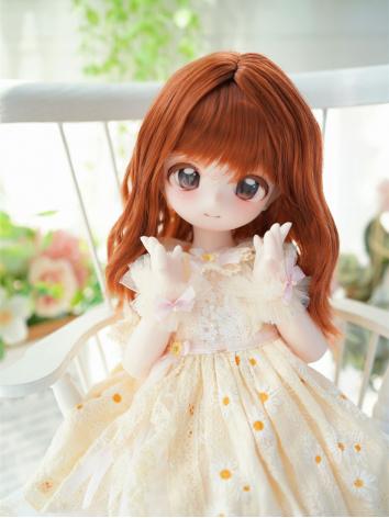 BJD Wig Milk Silk in Long Curly Hair for SD/DD/MDD Size Ball Jointed Doll