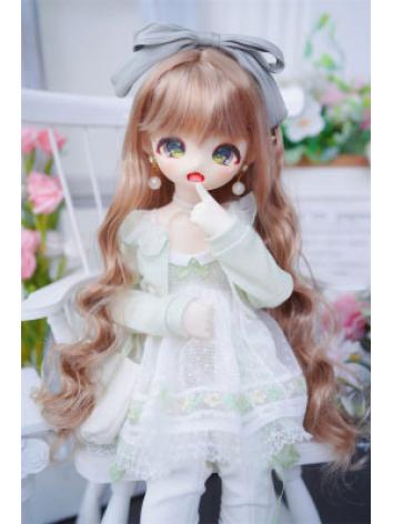 BJD Wig Milk Silk Small Waves Long Curly Hair for SD SMD YOSD Size Ball Jointed Doll