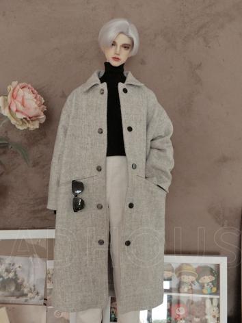 BJD Baby Clothes Woolen Coat Flannel Long Suit for 68cm/73cm/75cm Size Ball Jointed Doll