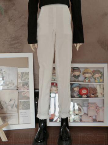 BJD Uncle white Thin Corduroy Trimmed Trousers for 68cm/73cm/75m Size Ball Jointed Doll