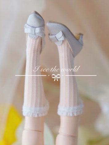 BJD Silk and Satin Retro Small Heels Small Cloth for OB24 size Ball Jointed Doll
