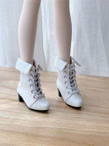 BJD Shoes Lace-up Leather Ankle Boots for MSD Size Ball Jointed Doll