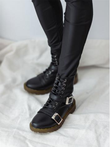 BJD Oxford Leather Sole Double Strap Martin Boots for Muscle 70cm/SD/MSD Size Ball Jointed Doll