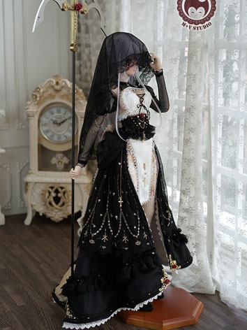 BJD Goddess Officer Goth Wind Doll Clothes for SD Size Ball Jointed Doll