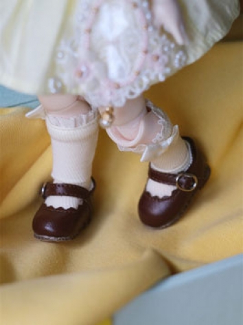 BJD Doll Small Leather Shoes for YOSD Size Ball Jointed Doll