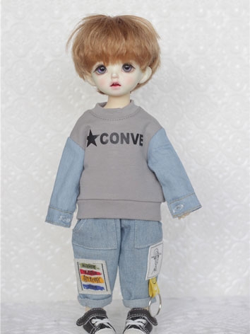 BJD Doll Clothes Denim Hoodie for YOSD Size Ball Jointed Doll