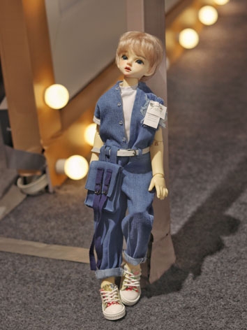 BJD Doll Clothes Denim Jumpsuit for MSD Size Ball Jointed Doll