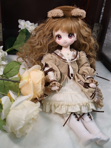 BJD Clothes Dress Coat Hat Suit for MSD MDD Size Ball Jointed Doll