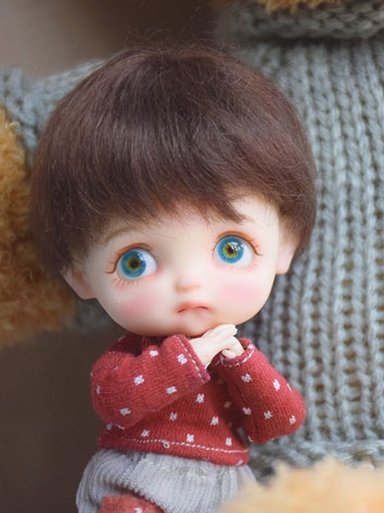 BJD Doll Wig Mohair Short Hair  for 1/8 Size Ball Jointed Doll	