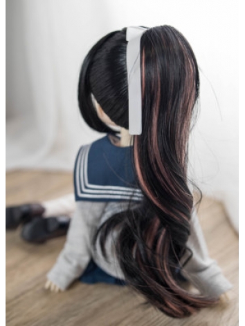 BJD Doll Wig Single Ponytail Curly Hair for SD Size Ball Jointed Doll