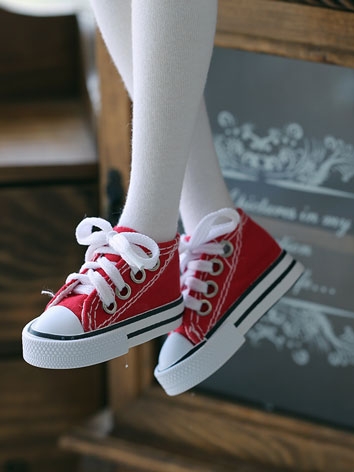 BJD Shoes Girl Canvas Shoes for SD Size Ball-jointed Doll