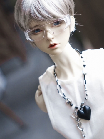 BJD Doll Accessories Black Heart Human Skeleton Necklace for SD/70cm Size Ball Jointed Doll