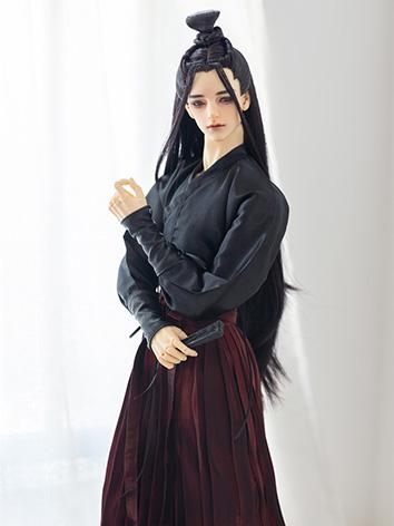 BJD Clothes Black Ancient Costume for 68cm Ball-jointed Doll