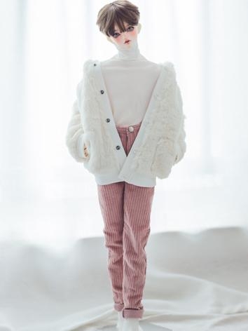 BJD Clothes Fur Coat Trousers High neck T-shirt Suit T010 for MSD SD 70cm Size Ball-jointed Doll