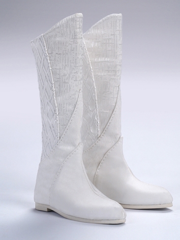 BJD Shoes White Boots Wan Yu LH80SH-0001 for 70cm Size Ball-jointed Doll