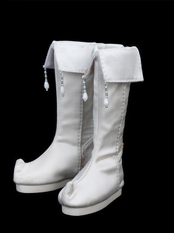 BJD Shoes White Boots Fan Ri Tu LH62SH-0001 for SD 70 Size Ball-jointed Doll