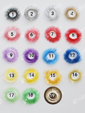 BJD Colorful Eyelashes for 70cm SD/MSD/YOSD Size Ball-jointed doll