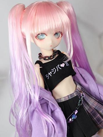 BJD Wig Bunches Color Changing Long Hair for SD Size Ball-jointed Doll