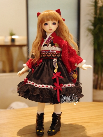 BJD Clothes Bowknot Dress Set for MSD/MDD Size Ball-jointed Doll