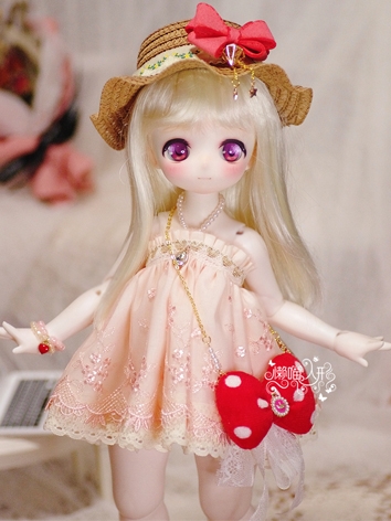 BJD Clothes Pink Dress for DSD/MDD Size Ball-jointed Doll
