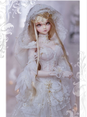 1/3 BJD Clothes White Flame Dress Set for SD Ball-jointed Doll